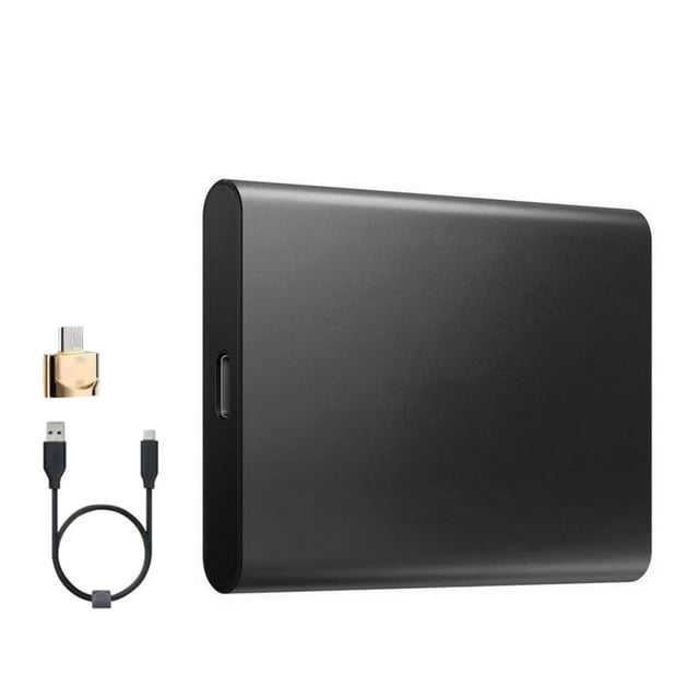 Disco duro de estado sólido SSD Computadora portátil Type-C USB 3.0 Disco duro móvil de 2TB de velocidad rápida, Negro kenally EL001897-02B