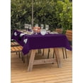 thumbnail image 4 of 60x84 Inch Outdoor Tablecloth with Umbrella Hole Zipper Rectangle Golf Ball Club Rectangular Tablecloths Outside Waterproof Sports Abstract Vintage Purple Patio Table Cloth Cover for Picnic Party, 4 of 8
