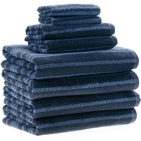Mainstays Ms Affordable 8 Pc Towel Set Navy