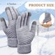 thumbnail image 4 of 2 juegos de gorros y guantes de invierno para mujer, gorro de punto holgado, gorro de invierno con ala, guante para pantalla táctil, gorro de invierno con ala., 4 of 7