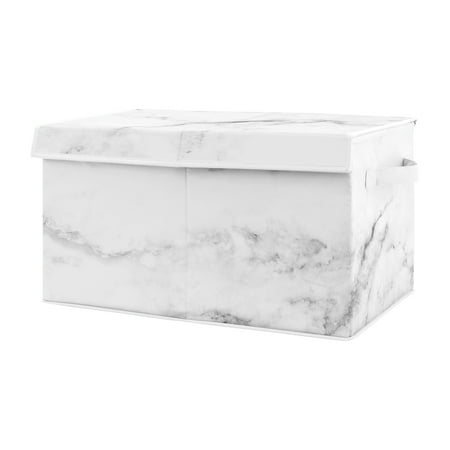 UPC: 0846480087779 | Marble Black and White Storage Fabric Toy Box by Sweet Jojo Designs