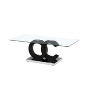 Global Furniture USA Matte Black & Stainless Steel Coffee Table