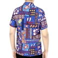thumbnail image 5 of HAPPY BAY Men's Hawaiian Shirts Short Sleeve Button Down Shirt Floral Shirt Men Casual Vacation Summer Party Caribbean Shirts for Men Funny XXL Hawaii Theme, Blue, 5 of 5