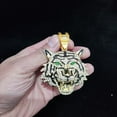 thumbnail image 6 of Hip Hop 3D Tiger Pendant Necklace with 13mm Crystal Cuban Chain HipHop Iced Out Bling Necklaces Men Women Fashion Charm Jewelry, 6 of 8