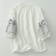 thumbnail image 4 of Blusas de Manga Corta para las Mujeres, Estampado Bordado Casual Suelto Moda Camiseta de la Blusa Hecha de la Mezcla de Algodón Lino para la Primavera Verano, Blusas para las Mujeres Casual, 4 of 5