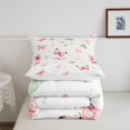 thumbnail image 4 of YST Cute Butterfly Animal Comforter Set, King, Spring Themed Bed Set, Pink and Green Butterflies, 4 of 5