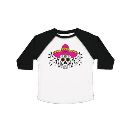 

Inktastic Sugar Skull Illustration with Floral Filigree Cinco De Mayo Gift Toddler Boy or Toddler Girl T-Shirt