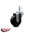thumbnail image 2 of 3.5 Inch Hard Rubber Wheel Swivel 7/16 Inch Grip Ring Stem Caster Service Caster, 2 of 2