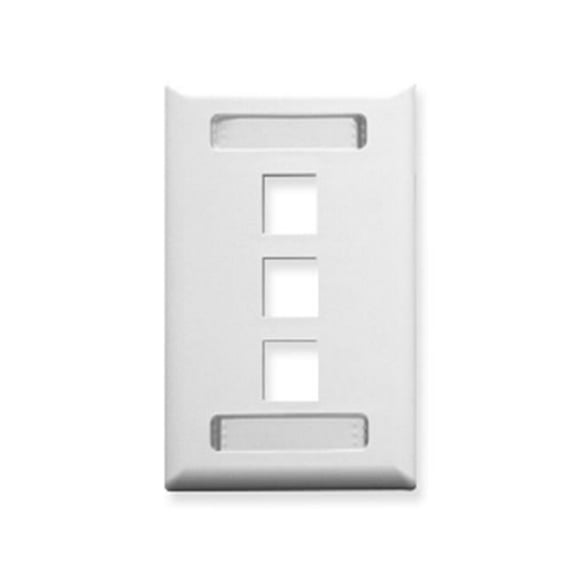 Faceplate  Id  1-Gang  3-Port  White
