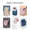 thumbnail image 4 of Labymos Wall Mount Remote Control Holder Media Organizer Storage Box Mobile Phone Holder for Bedside, 4 of 8