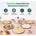 thumbnail image 4 of SumanExport-Hub Stainless Steel Idli Maker Steamer Set | 5 Plates | 2 Idli 2 Dhokla 1 Steamer | 4.2L | 29cm, 4 of 7