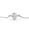 thumbnail image 3 of Gem Stone King 925 Sterling Silver White Zirconia Solitaire Bracelet for Women (1.50 Cttw, Round Cut 6MM), 3 of 4