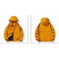 thumbnail image 5 of Veste à Capuche Zippée Style Européen Couleur Unie pour Hommes Coupe Ample Décontractée Sports Extérieur Manteau Coupe-Vent Confortable, 5 of 5