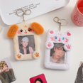 thumbnail image 4 of Kawaii Cartoon Photocard Holder Animal Series Soft Plush 3 Inch Kpop Photo Card Holder Bag Pendant School Stationery Rabbit, 4 of 6