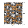 thumbnail image 5 of Halloween Ghosts Pumpkins and Bats Shower Curtain 72"x84" ,Bathroom Decorative Shower Curtains Set with 12 Hooks,Modern Waterproof Washable Shower Curtain, 5 of 6