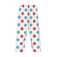 thumbnail image 6 of Balery Red Blue Polka Dots print Men's Pajama Pants,Ultra Lightweight Pjs,Lounge Pant-X-Large, 6 of 9