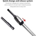 thumbnail image 3 of 12 inch Length Quick Release Screwdriver Drill Bit Holder Extension Bar 1/4" Hex Shank Quick Change Extension Rod Socket for Screws Nuts Drill Hand-held Driver, 3 of 6