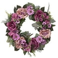 thumbnail image 1 of Simulated Rose Ring Fake Flower Wall Hanging Artificial Plants Durable Lifelike Background Window Wedding Party Wreaths, 1 of 11