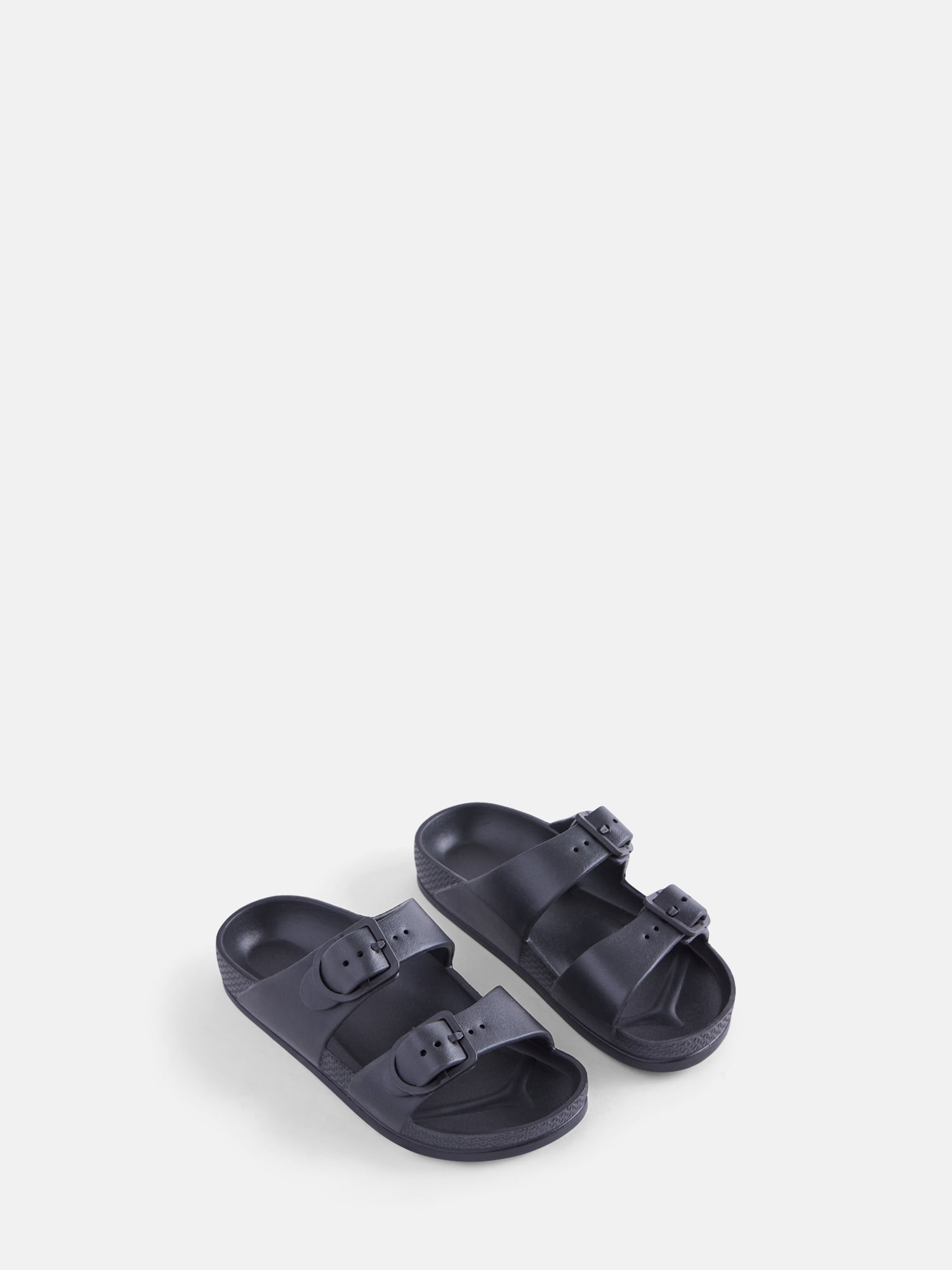 Wonder Nation Little and Big Boys or Girls Two Buckle Footbed Slide Sandals