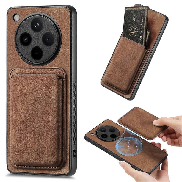 For Oppo Find X8 5G Case Retro Leather TPU Phone Cover with Detachable Card Slot - Green