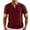 Wine, variant on Men's Knitted Short Sleeve Casual Button Collar Polo Shirt Summer Breathable Elastic Hollow Beach Shirt