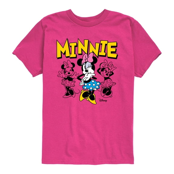 Disney - Minnie Mouse Group -Youth Boys Short Sleeve Graphic T-Shirt