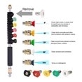 thumbnail image 4 of Pressure Washer Extension Wand Set - Upgrade Power Washer Lance with Spray Nozzle Tips,Curved Rod, 1/4 Inch Quick Connect, Replacement for Anti-Leaked Ring 4000 PSI,Silver & black, 4 of 7