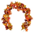 thumbnail image 2 of Miyuadkai Claerance! Flocking Maple Leaf Rattan Wall Hanging - Premium Fall & Thanksgiving Indoor Decor a with Natural Rattan Frame and Realistic Leaf Design, 2 of 7