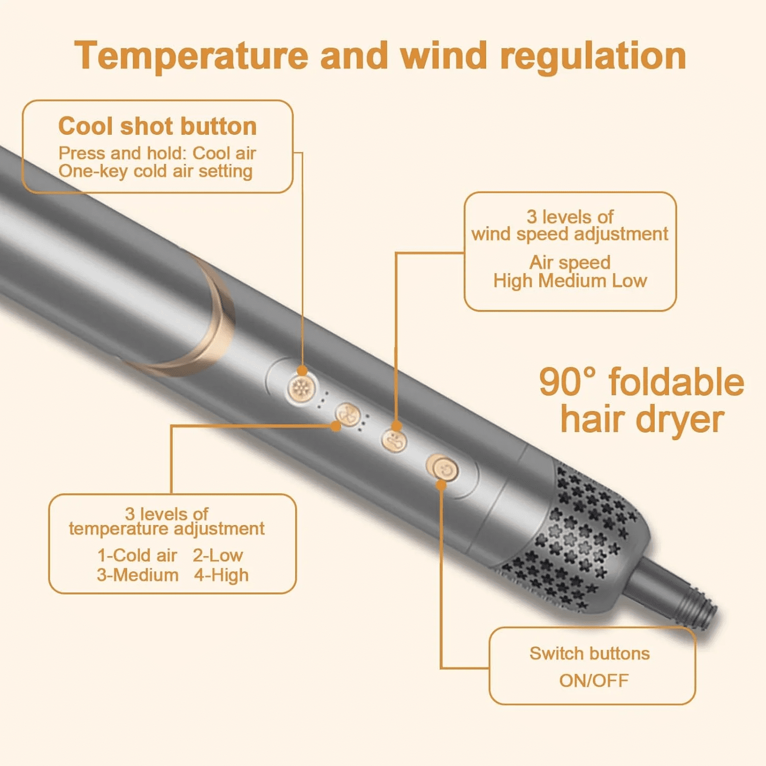 Complete Salon Styling Kit with Foldable Handle, 8-in-1 Versatile Hot Air Styler with Auto-Wrap Curlers & Ionic Technology for All Hair Types (Drying, Curling, Straightening)