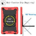 thumbnail image 4 of Kids Case for Samsung Galaxy Tab A 10.1 inch 2019 Tablet, Dteck 360 Degree Swivel Handle Grip Stand Heavy Duty Rugged Shockproof Case with Carrying Shoulder Strap for Samsung SM-T510/T515,Red/Black, 4 of 9