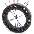 thumbnail image 2 of 12mm 1/2'' Steering Wheel Adapter Spacer,OMP to NARDI Steering Wheel Quick Release (Black), 2 of 5