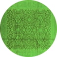 thumbnail image 1 of Ahgly Company Indoor Round Oriental Green Industrial Area Rugs, 5' Round, 1 of 4