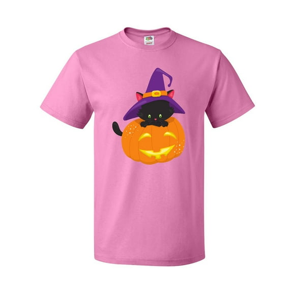 Inktastic Black Cat, Pumpkin, Cat With Witch Hat, Halloween T-Shirt