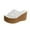 White, variant on Anuirheih Slip on Sandals Women,Women's Summer Casual Slippers Thick Bottom Wedged-heel Fashion Mesh Slippers(White)