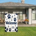 thumbnail image 3 of Amhnf Welcome Paw Prints Snowflakes Plaid Garden Flag For Home Outdoor Garden Yard Decor 12x18 inch, 3 of 5