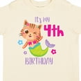 thumbnail image 4 of Inktastic It's My 4th Birthday with Cute Cat Mermaid Girls Toddler T-Shirt, 4 of 5