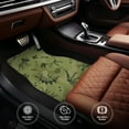thumbnail image 4 of XMXT Waterproof Floor Mats for Cars, Green Dinosaur Skeleton Non-Slip Universal Fit Auto Carpet Car Decor Mat for Women Men, Set of 4, 4 of 6