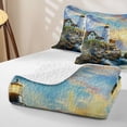 thumbnail image 4 of Erosebridal Coastal Lighthouse Twin Quilt Set, Sea Twin Coverlet Set, Reversible 2pcs, 1 Bedspread and 1 Pillowcase, 4 of 7
