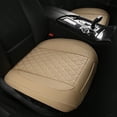 thumbnail image 1 of Vehículos elegantes Cola Cuero de la PU Asiento trasero de automóvil Cubierta Frente beige, 1 of 8