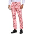 thumbnail image 5 of INSPIRE CHIC Men's Formal Night Out Animal Print Leopard Dress Pants 30 Red, 5 of 6