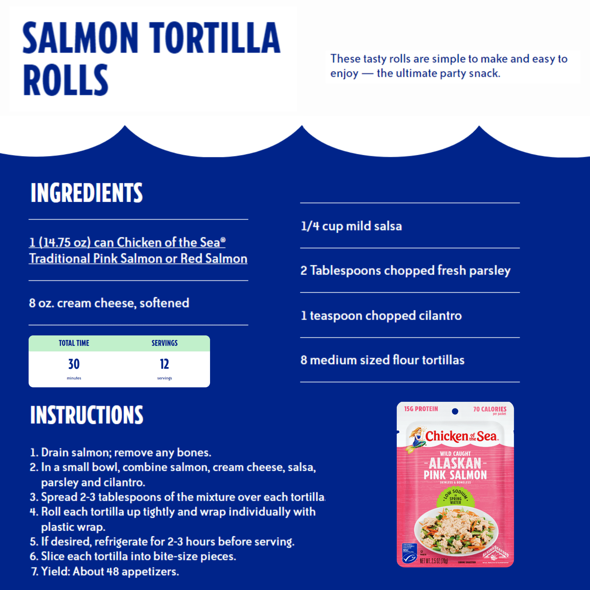 (4 pack) Chicken of the Sea Wild Caught Alaskan Pink Salmon in Spring Water, Low Sodium Packet 2.5 oz