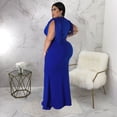 thumbnail image 5 of AURA Women Plus Size V Neck Bodycon Maxi Dress Sleeveless Elegant Party Dress, 5 of 7