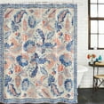 thumbnail image 3 of Blue Red Ethnic Waterproof Fabric Shower Curtain,Vintage Modern Geometric Abstract Art Waterproof Fabric Shower Curtain for Bathroom Curtains Bathtubs Hotel Shower Curtains with 12 Hooks Long 72x78in, 3 of 8