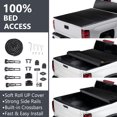 thumbnail image 3 of Truck Bed Tonneau Cover forTaco maSR5 5ft Bed, Hard Tri-Fold Truck Tonneau Cover Compatible with 2016-2023Taco maSR5acces scab5ft Bed, Black, 3 of 9