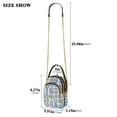 thumbnail image 2 of FORMRS Crossbody Bag for Women Quilted Travel Shoulder Cell Phone Purse with Chain Strap Handbag, Blue Retro Pattern, 2 of 7