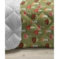 thumbnail image 3 of Camping Down Alternative Comforter, Continuous Illustration of Colorful Tents with Floral Ornaments and Plants Around, Microfiber Quilt for All Season, 5 Sizes, Multicolor, by Ambesonne, 3 of 3