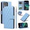 thumbnail image 1 of Motorola Edge 40 NEO Phone Case , Wallet Flip Cover Adjustable Crossbody Lanyard Magnetic Card Slots, 1 of 5