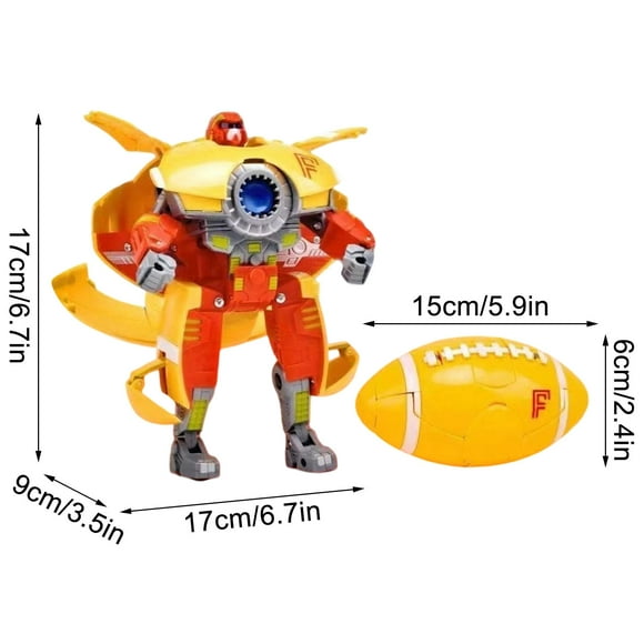 SDNall Jouets de Sport pour Enfants, Jouet Robot pour Enfants, Jouets de Football pour Enfants, Robot Transformateur de Formes Sportives Robot de Basketball Robot de Football Transformant Jouet de Guerre, Jouets de Sport pour Bébé, Jouets de Football pour Bébé
