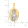 thumbnail image 2 of 14k Two-tone Gold Mens Immaculate Conception Medal Virgin Mary Religious Charm Pendant 34.5x18.8mm Wide Necklace for Men, 2 of 2