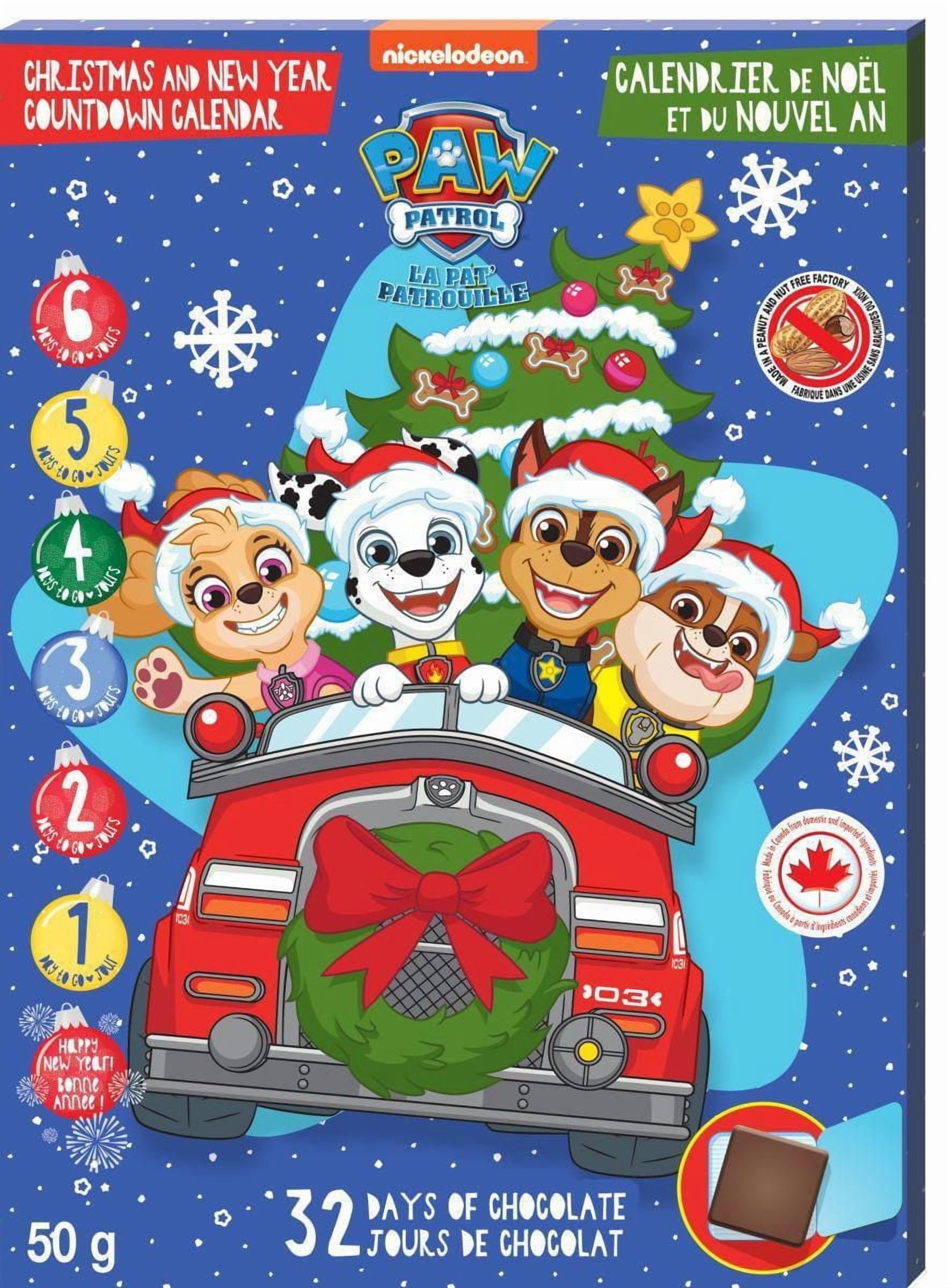 Calendrier de l'avent de La Pat' Patrouille au chocolat au lait 50g